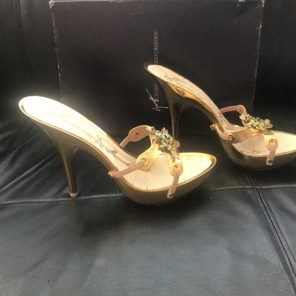 Escarpiments Giuseppe Zanotti Noirs & Blancs En Cuir Verni - Taille US 7.5 - Neuf En Boîte (NIB)